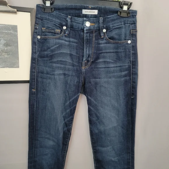 Good American Good Legs High Rise Denim Jeans 24 - Picture 4 of 11
